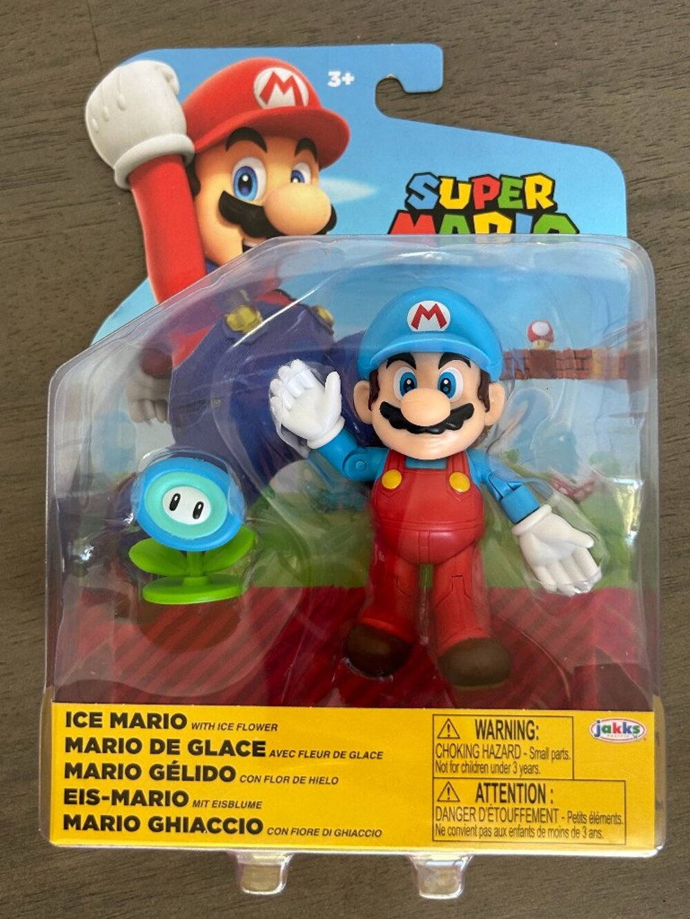 Super Mario "ICE MARIO W/ICE FLOWER" Action Figure 4in Jakks PACIFIC NIB